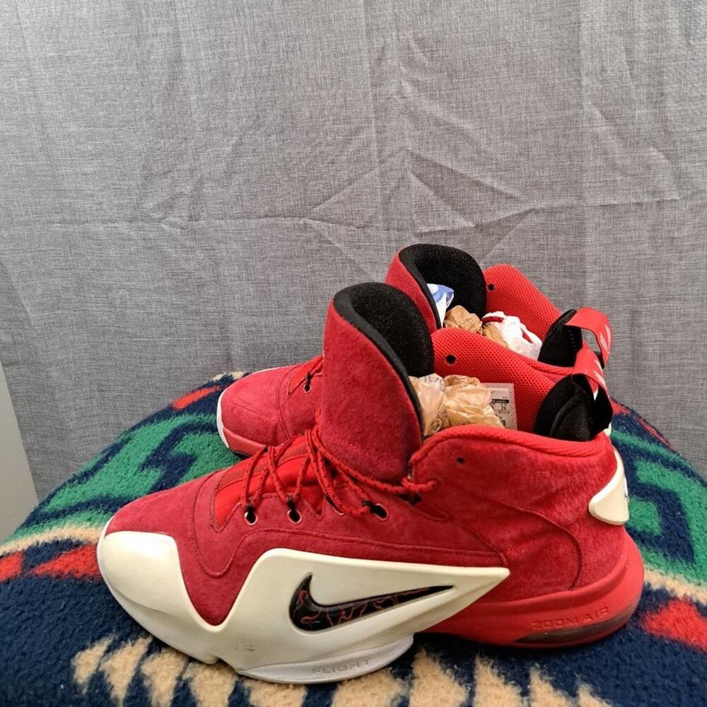 %Nike Air Zoom Penny VI 6 University Red/Black-White Men's 11 / A 35